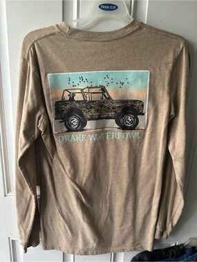 Drake Waterfowl Tan Long-Sleeve Graphic Tee